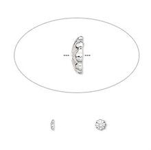 Perleskål, med riller, 3x1 mm, FS, 10 stk